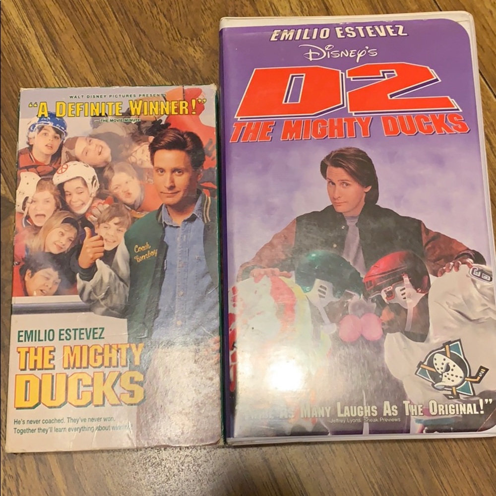 The Mighty Ducks 1&2 VHS Movie Set